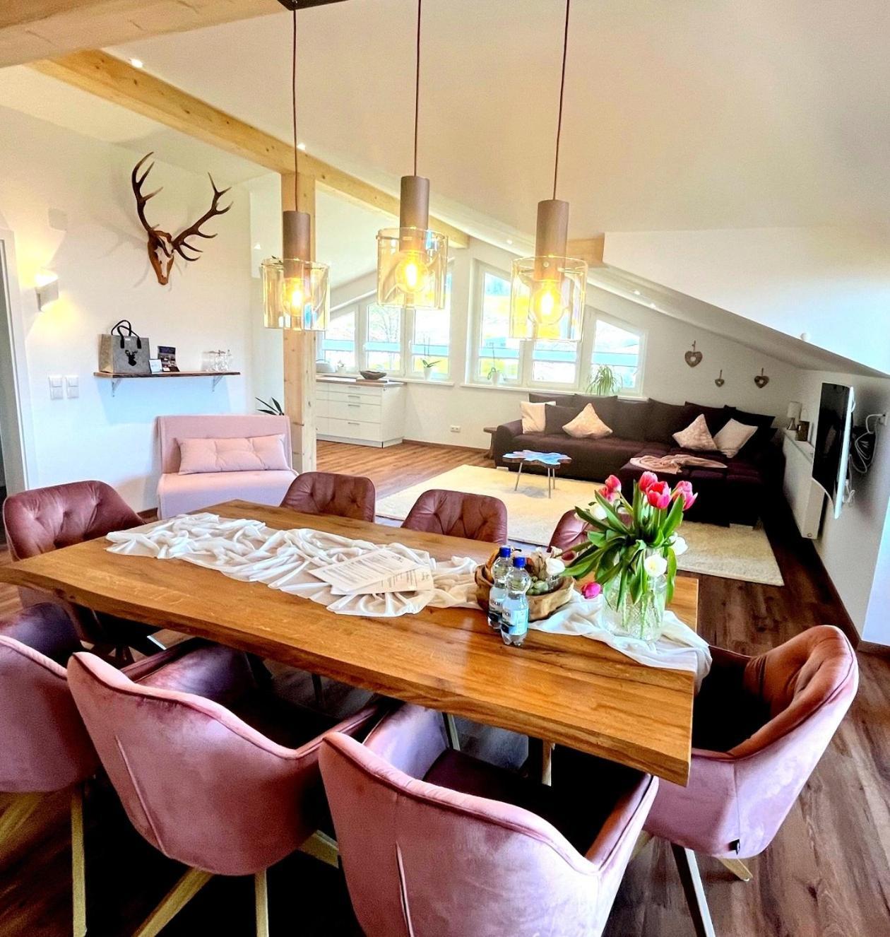 23 Neu Erbaute Ferienwohnung Mit Schloss- Und Panoramablick Halblech Luaran gambar